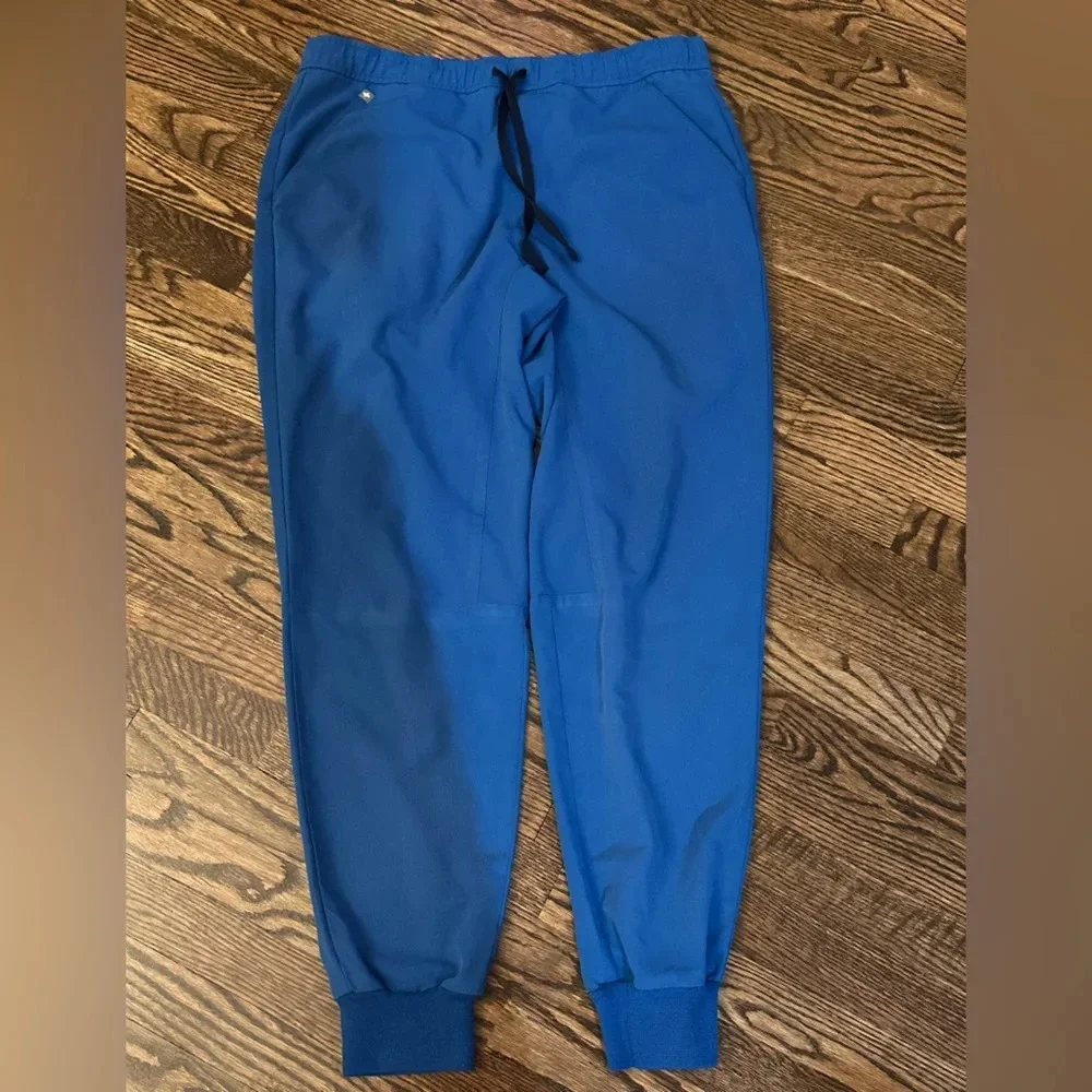 FIGS Blue Scrub Jogger Pants Tapered Athletic Fit Medical Workwear Men’s Large